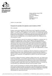 2026-03-13 [SIT] Courrier à l'USS - demande maintien plainte OIT