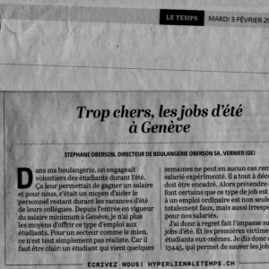 2026-02-03leTemps Trop chers, les jobs d'été à Genève
